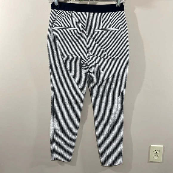 NWOT Zara Seersucker Striped Slim Trouser Pants XS - Picture 5 of 16
